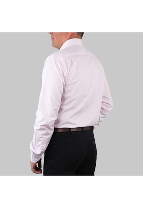 Camisa Unicolor Para Hombre Rosada