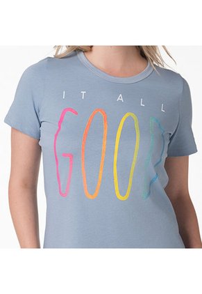 Camiseta Manga Corta Para Mujer Lec Lee - Azul