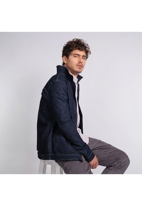 Chaqueta En Denim Con Cierre Para Hombre Lec Lee