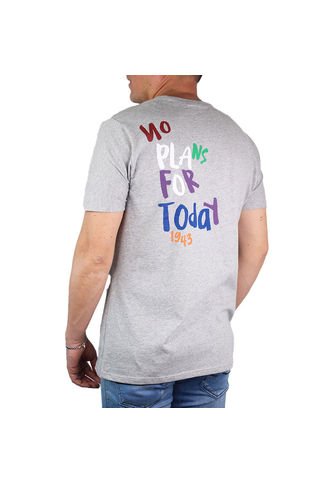 Camiseta Básica Hombre Lec Lee Gris-Azul Rey Lec Lee