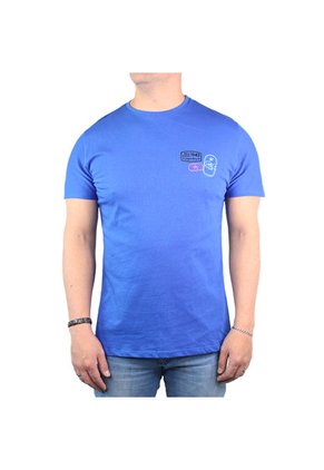 Camiseta Básica Hombre Lec Lee Gris-Azul Rey