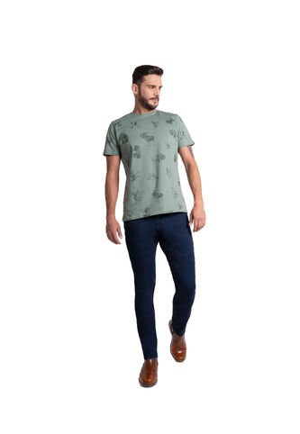 Camiseta Para Hombre Color Verde Oscuro Lec Lee