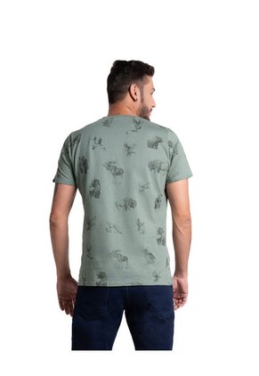 Camiseta Para Hombre Color Verde Oscuro