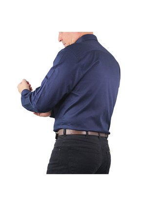 Camisa Unicolor Lec Lee Azul Oscuro