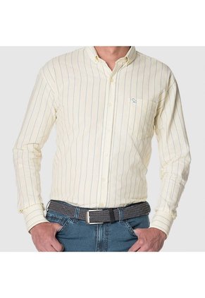 Camisa Casual Hombre Lec Lee Amarilla Amarillo Claro/L