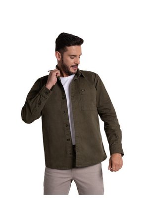 Camichaqueta Para Hombre Color Verde Oscuro