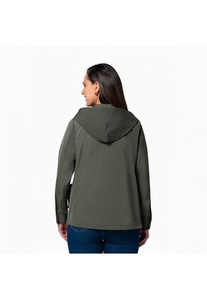 Chaqueta Liviana Con Capota Lec Lee Verde Militar