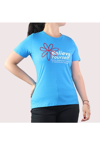 Camiseta Manga Corta Para Mujer Lec Lee Azul Turqueza Lec Lee