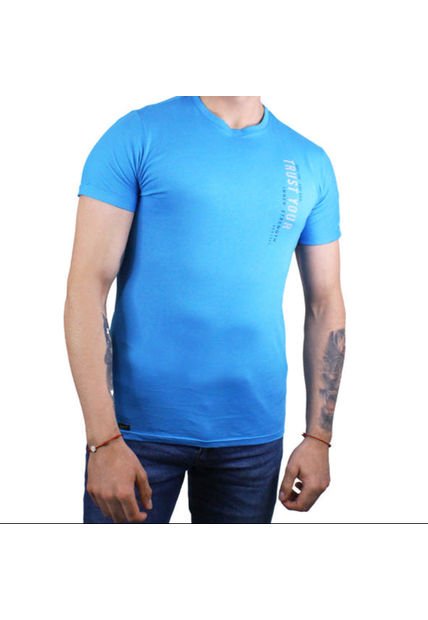 Camiseta Trust Para Hombre Lec Lee Azul Turquesa