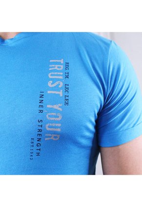 Camiseta Trust Para Hombre Lec Lee Azul Turquesa Azul Turquesa/XL