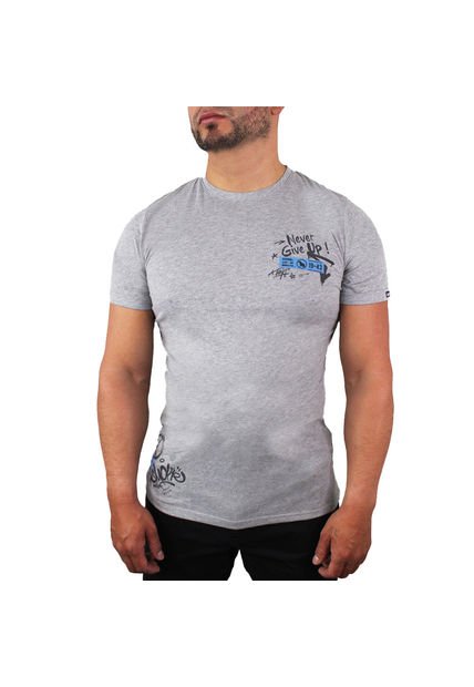 Camiseta Slim Fit Para Hombre Lec Lee - Gris