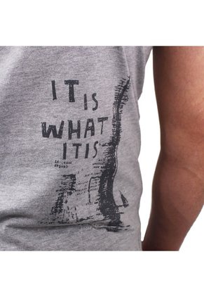 Camiseta Slim Fit Para Hombre Lec Lee - Gris