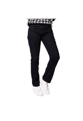 Jean Cargo Fit Para Mujer Lec Lee - Negro