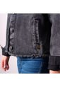 Chaqueta En Denim Mujer Lec Lee Gris Oscuro de Lec Lee