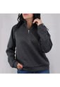 Saco Cuello Alto Para Mujer Lec Lee - Gris Oscuro de Lec Lee