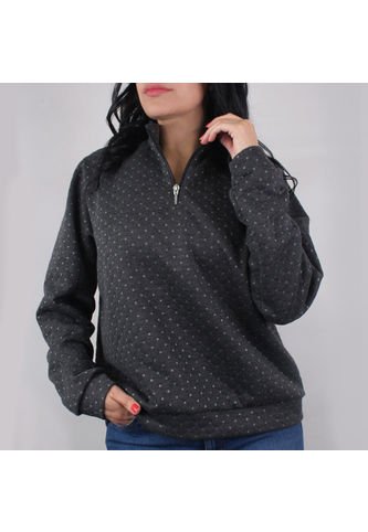 Saco Cuello Alto Para Mujer Lec Lee - Gris Oscuro Lec Lee