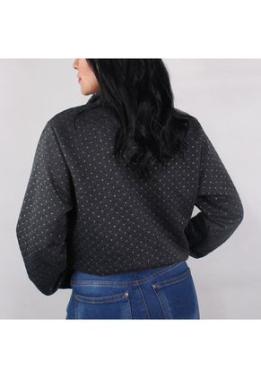 Saco Cuello Alto Para Mujer Lec Lee - Gris Oscuro