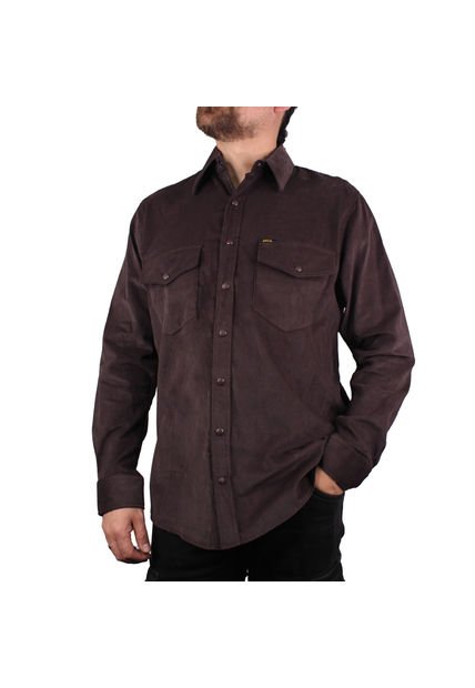 Camisa En Pana Para Hombre Lec Lee - Cafe