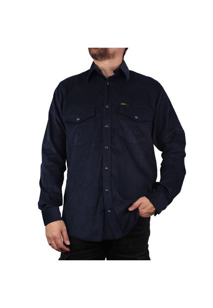 Camisa En Pana Para Hombre Lec Lee - Azul