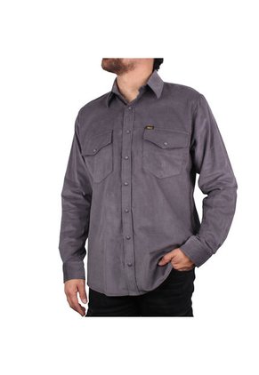 Camisa En Pana Para Hombre Lec Lee - Gris