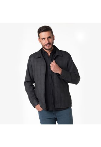 Chaqueta Cuadros Para Hombre Lec Lee - Gris Lec Lee