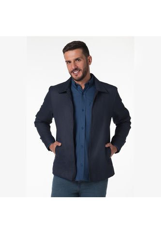 Chaqueta Cuadros Para Hombre Lec Lee - Azul Lec Lee