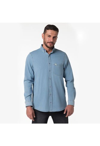 Camisa Para Hombre Lec Lee - Índigo Claro Lec Lee