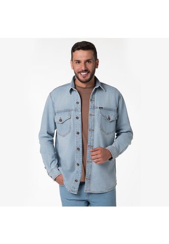 Camichaqueta Denim Clásica Para Hombre Lec Lee Lec Lee