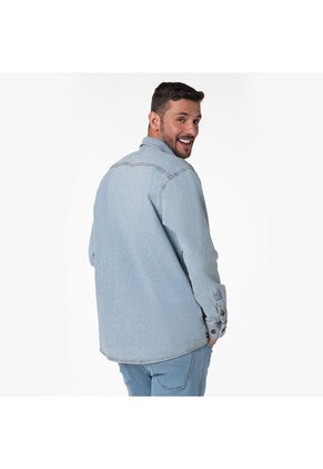 Camichaqueta Denim Clásica Para Hombre Lec Lee