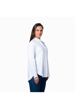 Blusa Mujer Cuello Nerú Lec Lee Blanca Con Bordado