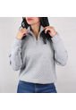 Saco Cuello Alto Para Mujer Lec Lee - Gris de Lec Lee
