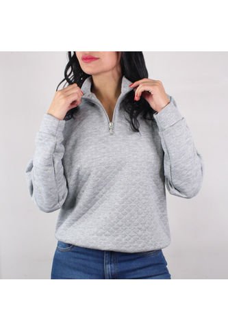 Saco Cuello Alto Para Mujer Lec Lee - Gris Lec Lee
