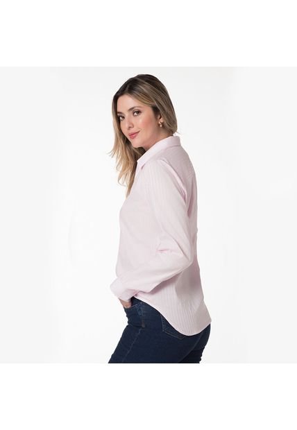 Blusa Con Cuello En V Para Mujer Lec Lee - Rosado