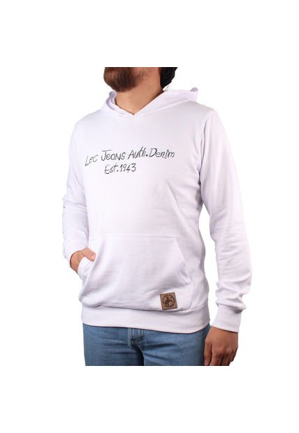 Buzo Con Capota 80´s Lec Lee Blanco