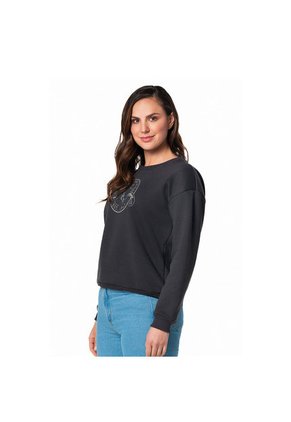 Buzo Cuello Redondo Estampado - Gris Oscuro