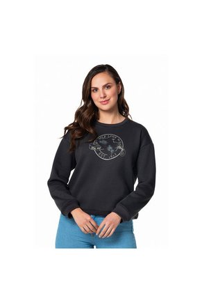 Buzo Cuello Redondo Estampado - Gris Oscuro