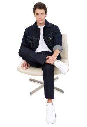 Chaqueta Índigo Oscuro De Jean Clásica Lec Lee