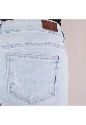 Jean Tiro Medio Para Mujer Mujer Lec Lee Índigo Claro