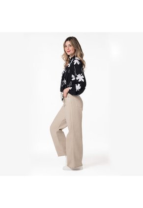 Jean Wide Leg Para Mujer Lec Lee - Beige