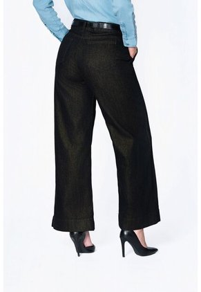 Jean Palazzo Negro Para Mujer Lec Lee