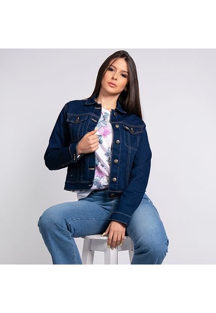 CHAQUETA CLÁSICA DAMA - ÍNDIGO OSCURO