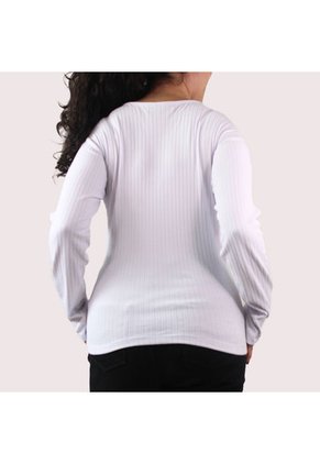 Blusa Manga Larga Lec Lee Blanca S