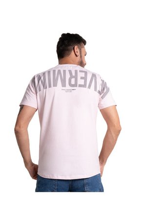 Camiseta Para Hombre Con Estampado Color Rosado Claro