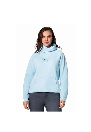 Buzo Cerrado Con Cuello Alto Cruzado - Azul Celeste