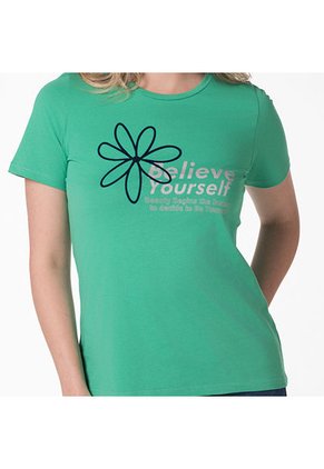 Camiseta Manga Corta Para Mujer Lec Lee - Verde