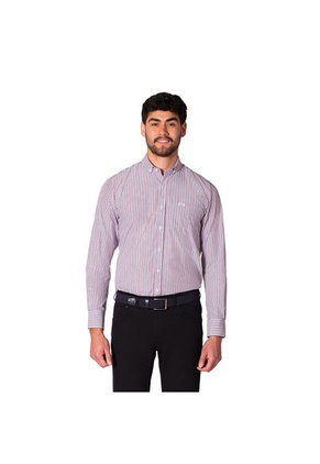 Camisa Hombre Casual Lec Lee Vino Tinto