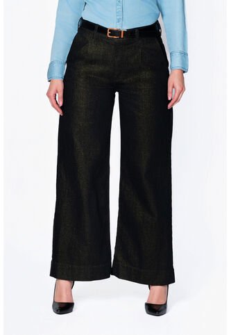 Jean Palazzo Negro Para Mujer Lec Lee Lec Lee