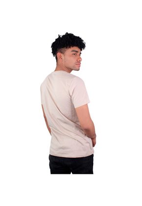 Camiseta Cuello Redondo Hombre Lec Lee Beige