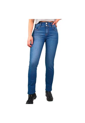 Jean Slim Fit Para Mujer Lec Lee Índigo Medio