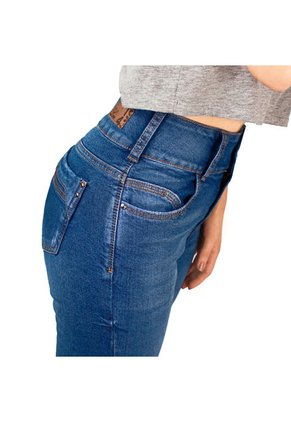 Jean Slim Fit Para Mujer Lec Lee Índigo Medio